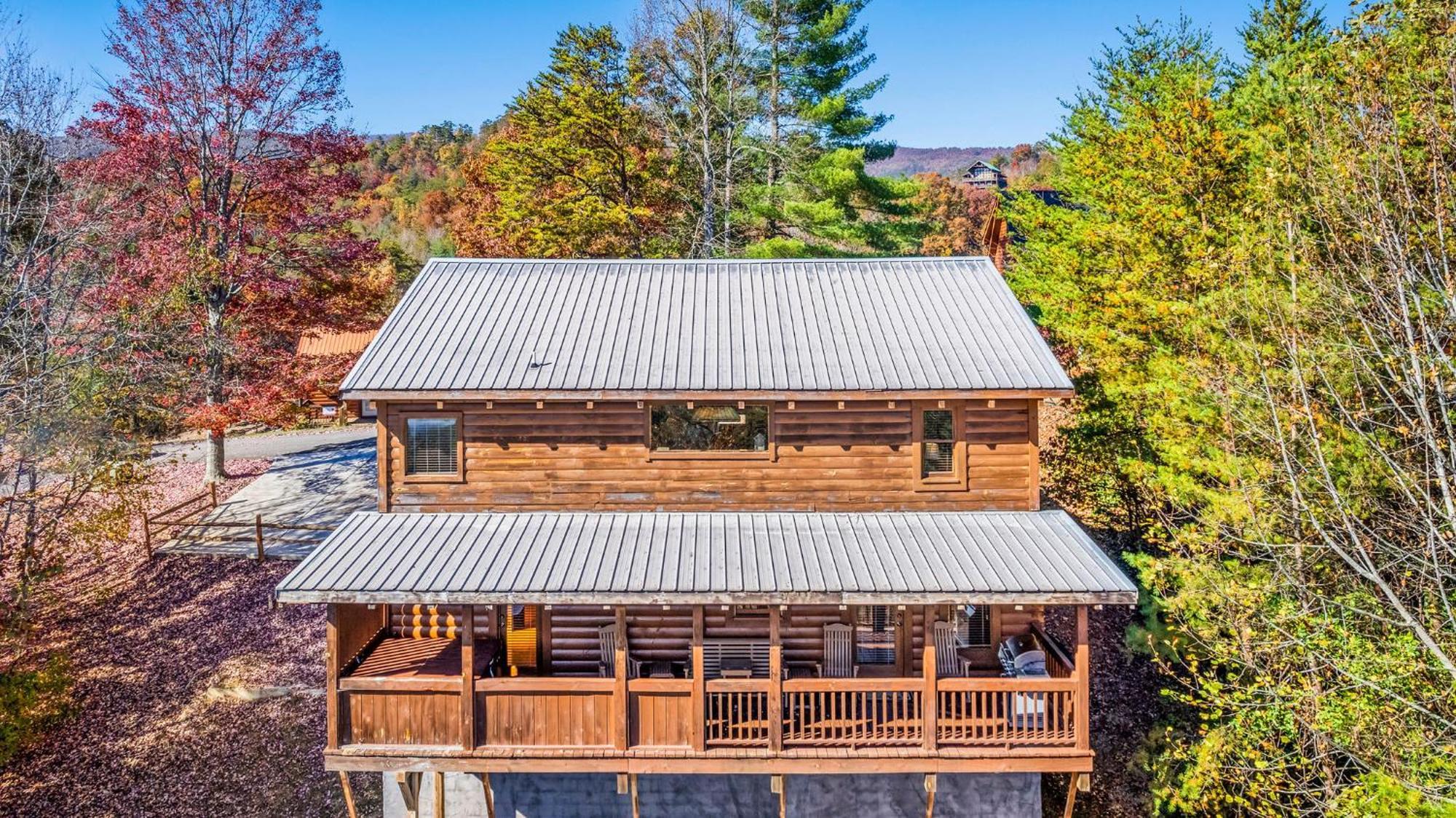 Bearfoot Pines - True Log Cabin - Wi-Fi, Hot Tub, Fishing, Deck With Views! - Mins To Pf Sevierville Ngoại thất bức ảnh